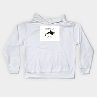 Captivity is cruel Kids Hoodie